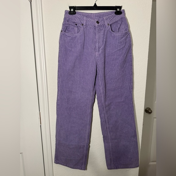 RAGGED JEANS Rare Purple Corduroy Pants Made in Turkey Womens Size 28 - Picture 1 of 9